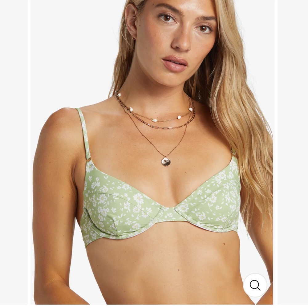 NWT Floral Green Bikini Set